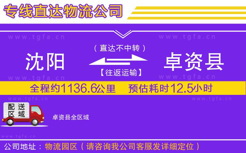 沈陽(yáng)到卓資縣物流專線