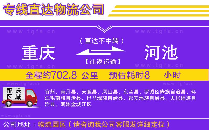 重慶到河池物流公司