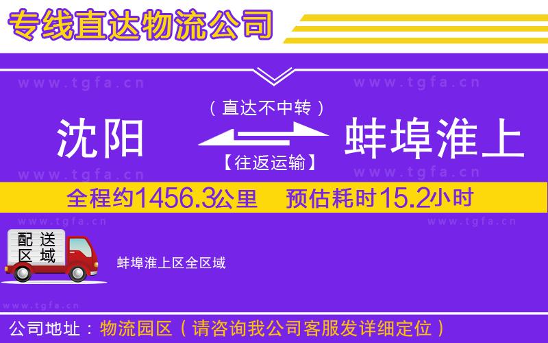 沈陽(yáng)到蚌埠淮上區(qū)物流公司