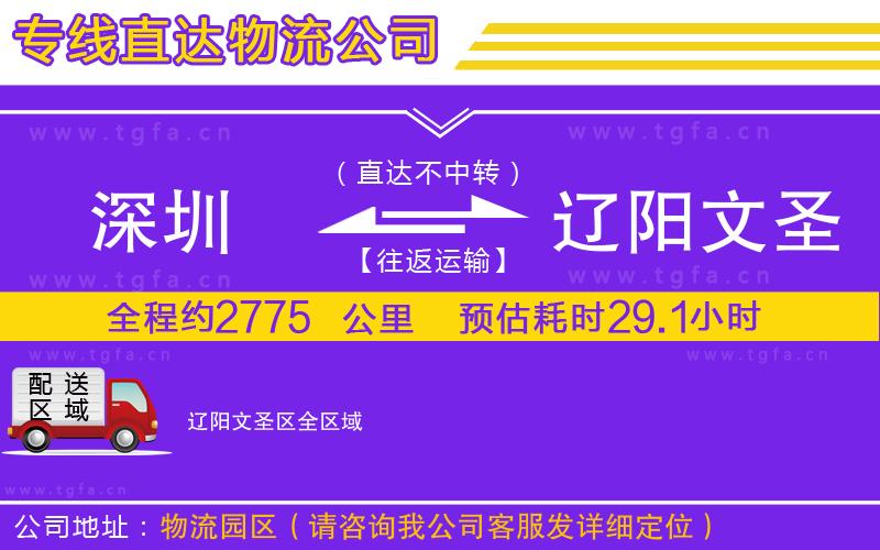 深圳到遼陽文圣區(qū)物流公司