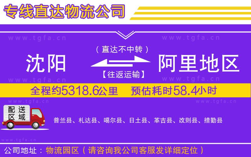 沈陽到阿里地區(qū)物流公司