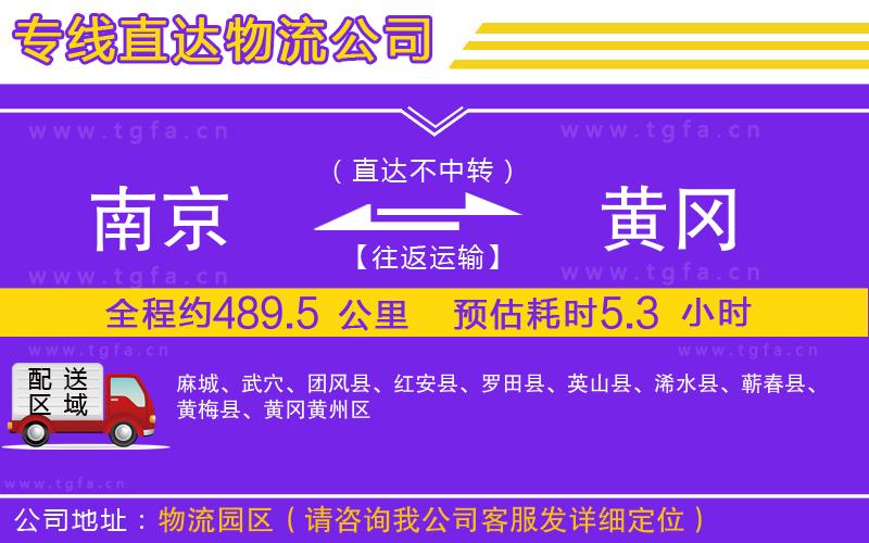 南京到黃岡物流專線