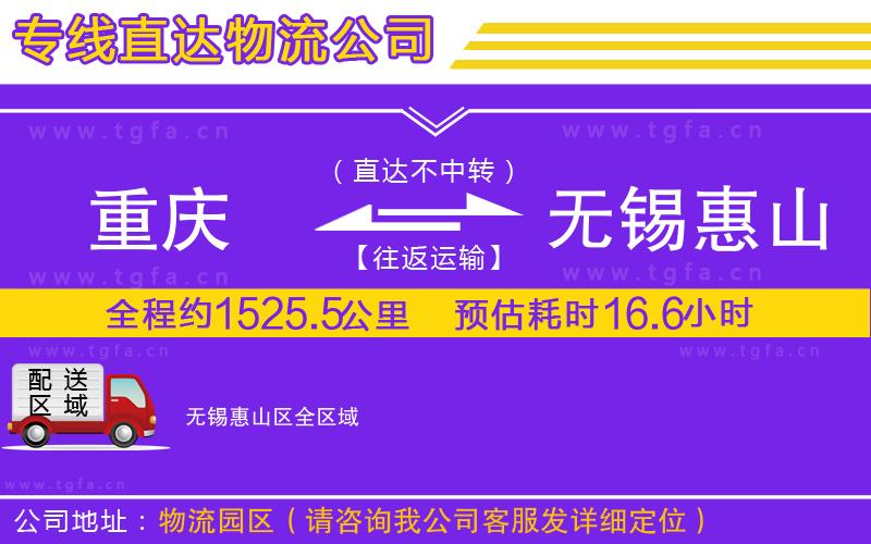 重慶到無錫惠山區(qū)物流公司