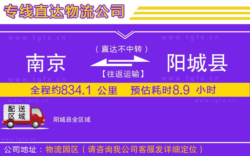 南京到陽(yáng)城縣物流公司