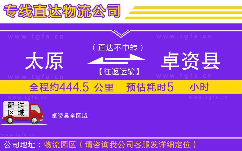 太原到卓資縣物流專線