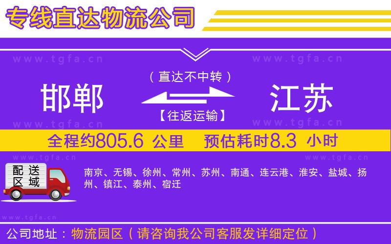 邯鄲到江蘇物流專線