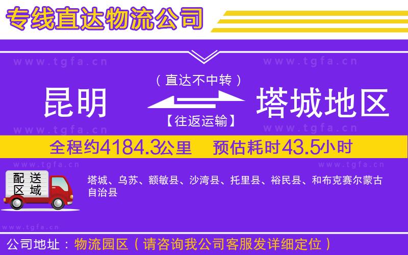 昆明到塔城地區(qū)物流公司