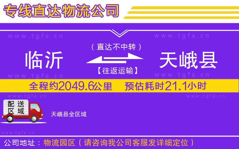 臨沂到天峨縣物流專線