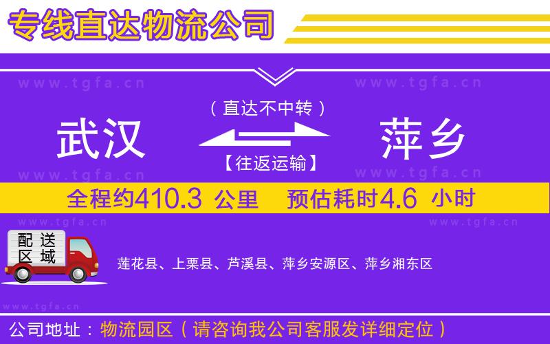 武漢到萍鄉(xiāng)物流公司