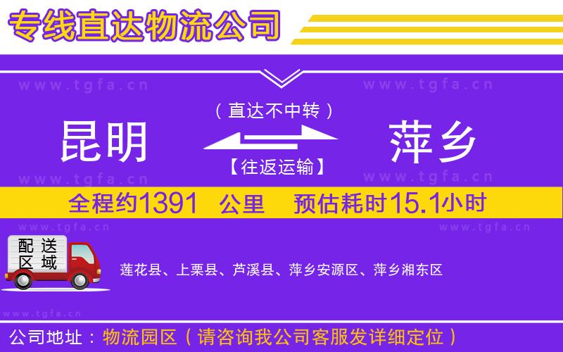 昆明到萍鄉(xiāng)物流專線