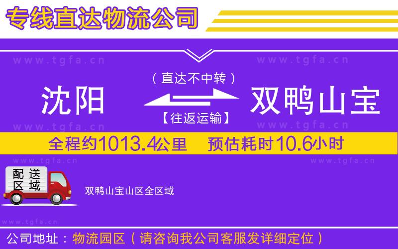 沈陽到雙鴨山寶山區(qū)物流公司