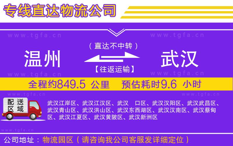 溫州到武漢物流專線