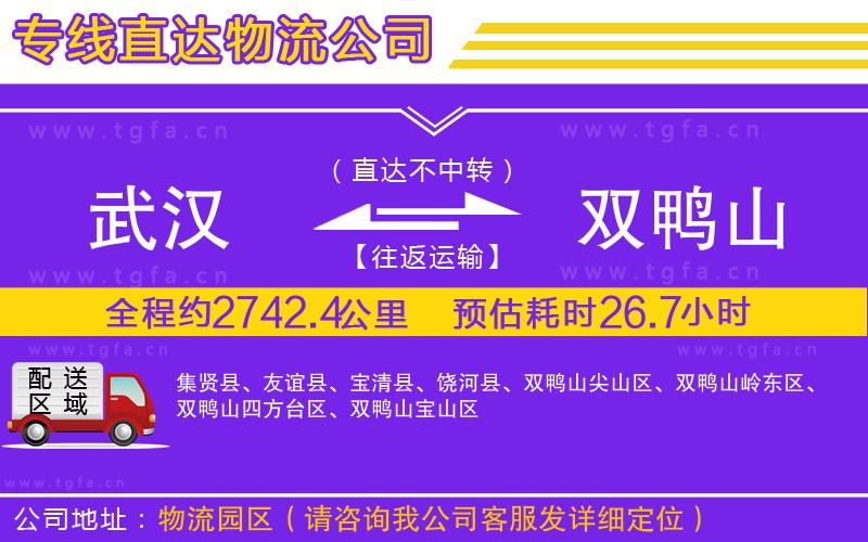 武漢到雙鴨山物流專線