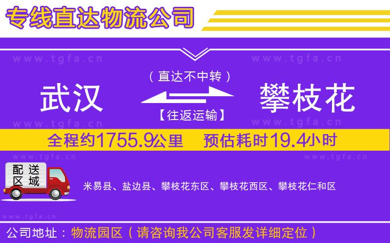 武漢到攀枝花物流公司