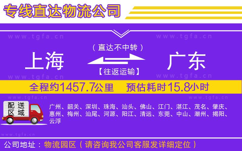 上海到廣東物流公司