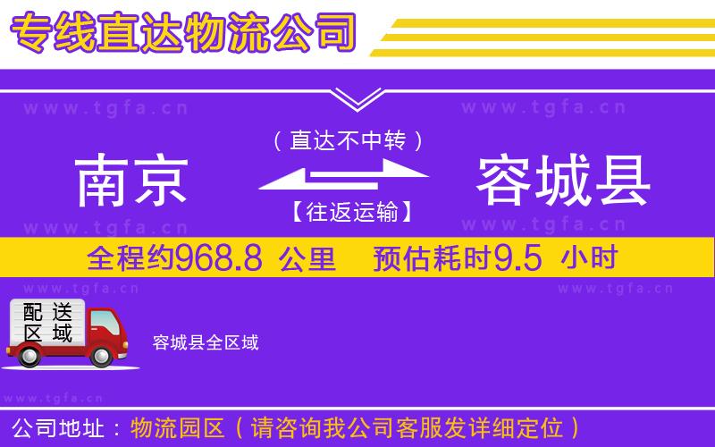 南京到容城縣物流專(zhuān)線