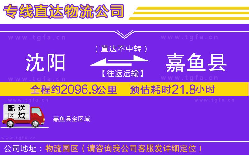 沈陽(yáng)到嘉魚(yú)縣物流公司