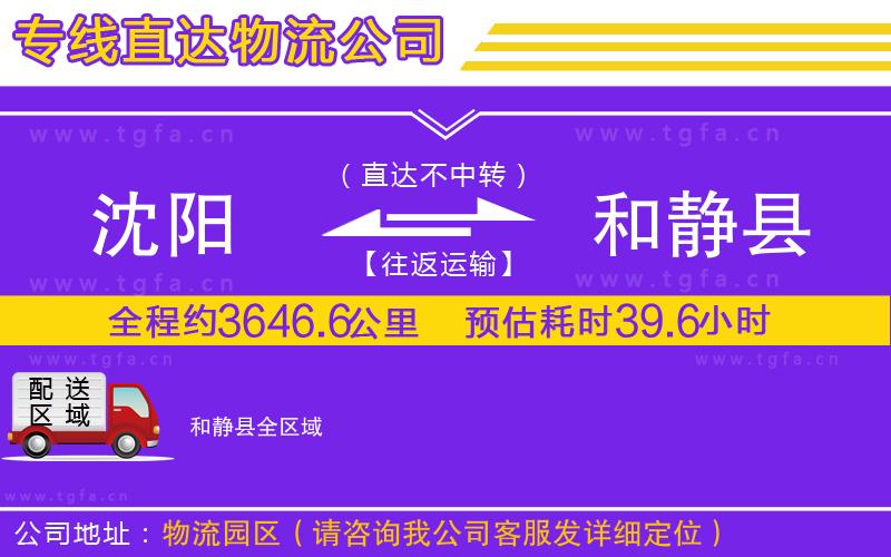 沈陽(yáng)到和靜縣物流公司