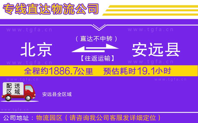 北京到安遠(yuǎn)縣物流專線