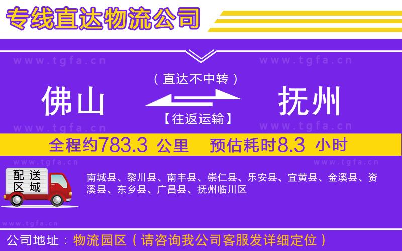 佛山到撫州物流專線