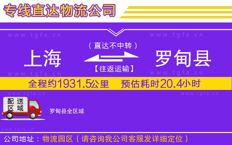 上海到羅甸縣物流專線