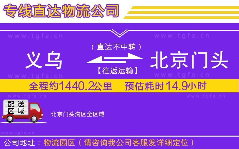 義烏到北京門頭溝區(qū)物流專線