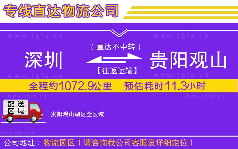 深圳到貴陽觀山湖區(qū)物流專線