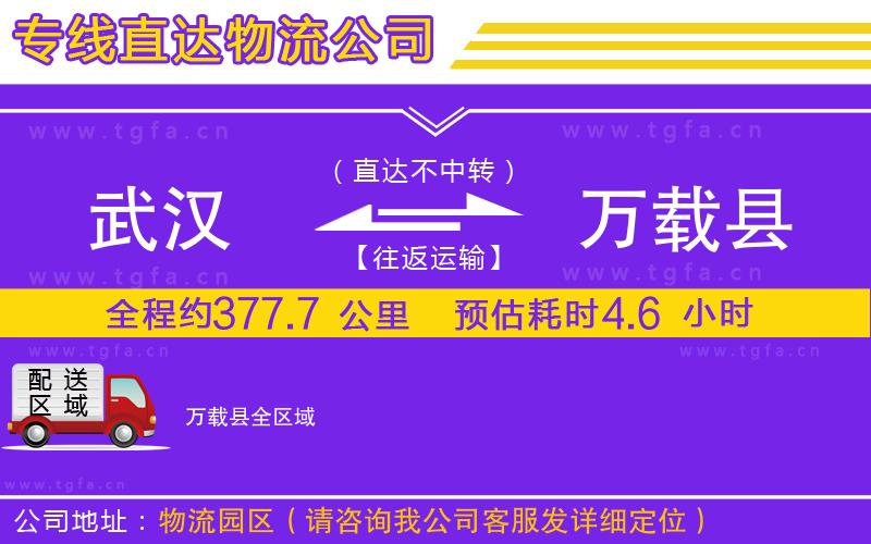 武漢到萬載縣物流專線