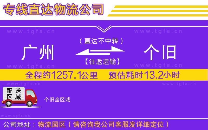 廣州到個舊物流專線