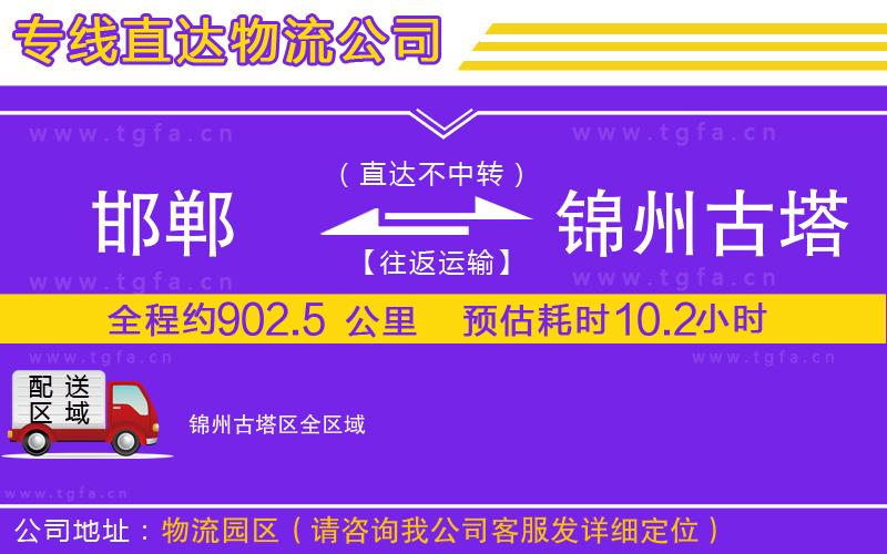 邯鄲到錦州古塔區(qū)物流公司