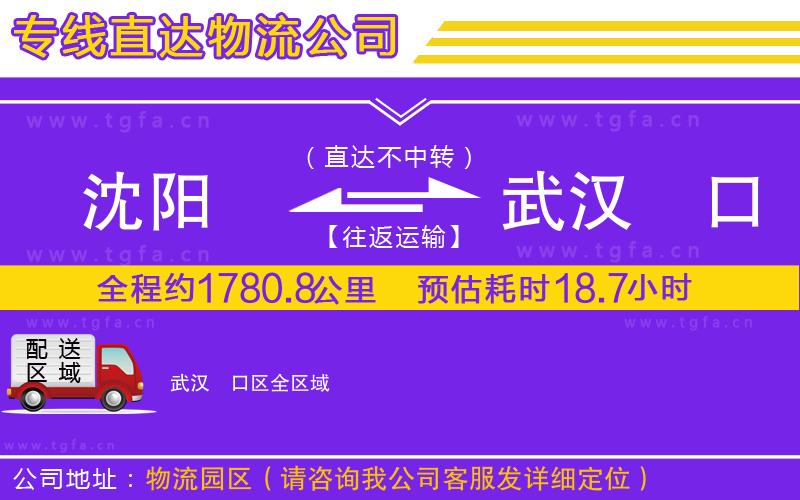 沈陽到武漢硚口區(qū)物流公司