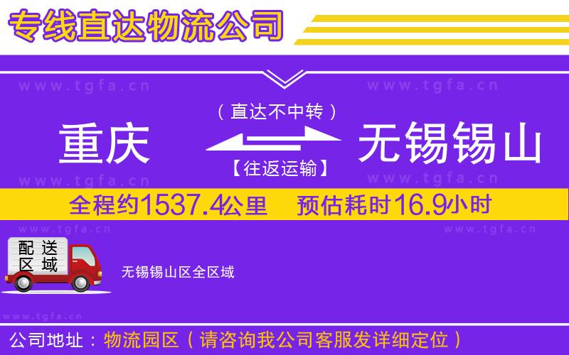 重慶到無(wú)錫錫山區(qū)物流公司