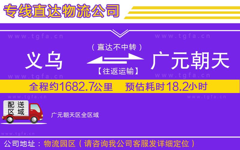 義烏到廣元朝天區(qū)物流專(zhuān)線