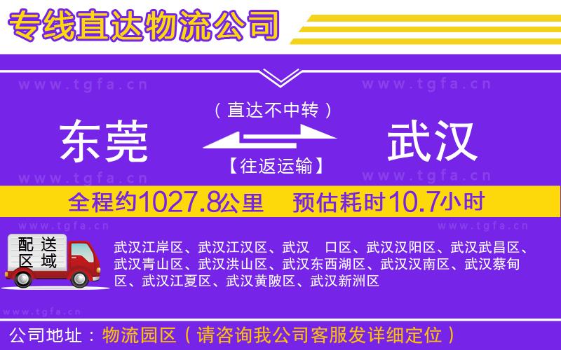 東莞到武漢物流專線