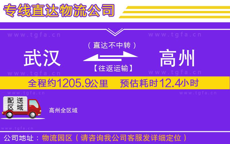 武漢到高州物流公司