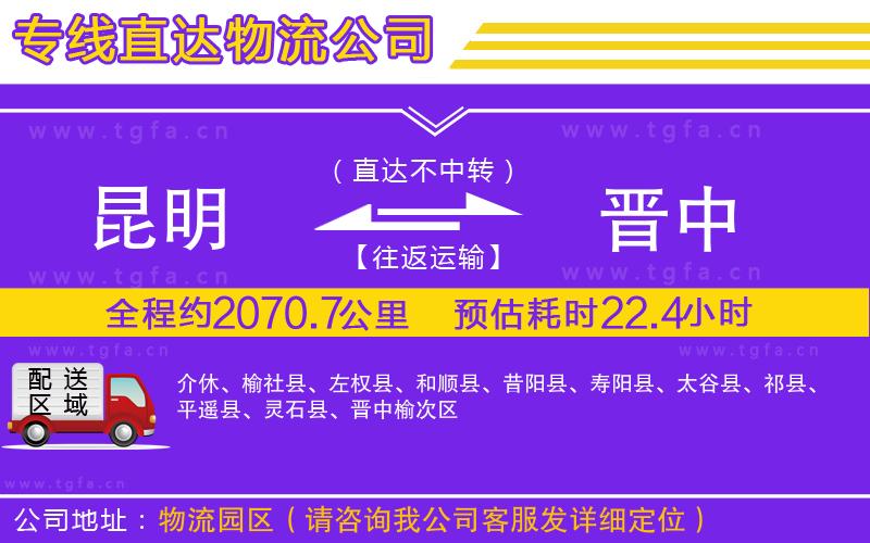 昆明到晉中物流專線