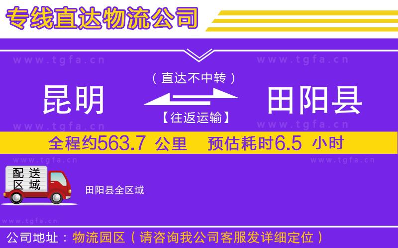 昆明到田陽縣物流公司