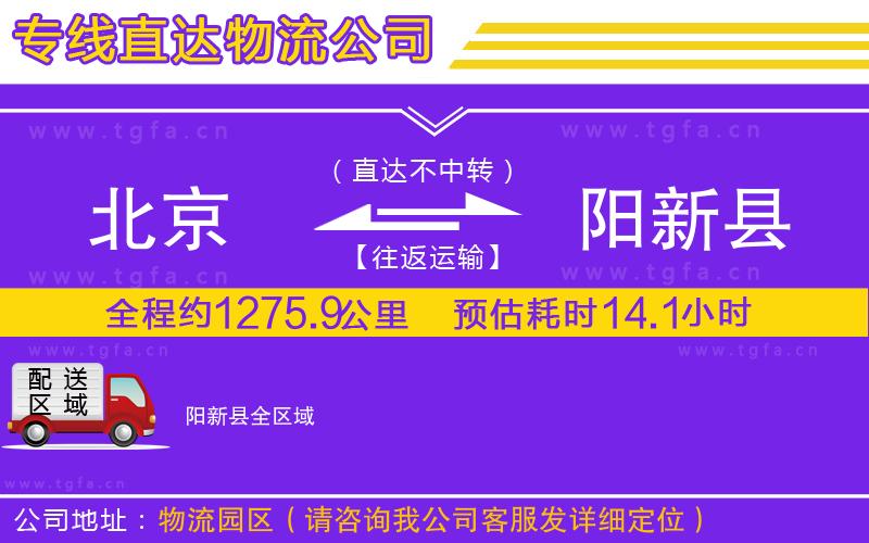 北京到陽(yáng)新縣物流公司