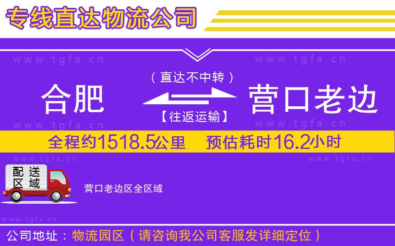 合肥到營口老邊區(qū)物流公司