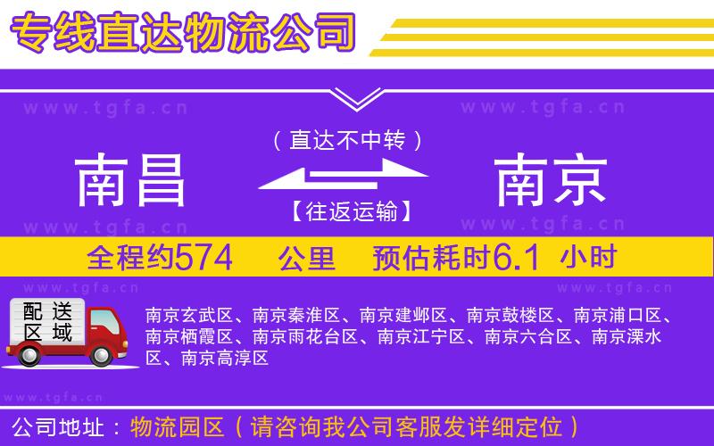 南昌到南京物流公司