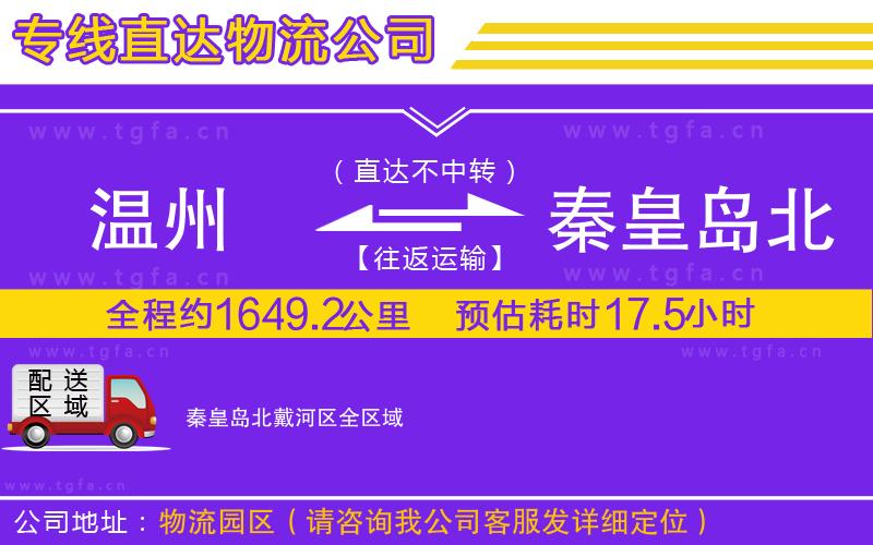 溫州到秦皇島北戴河區(qū)物流專線