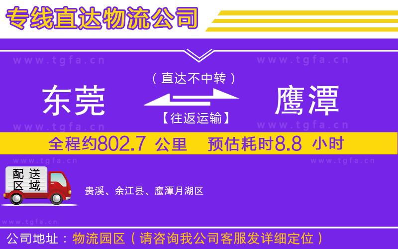 東莞到鷹潭物流專線