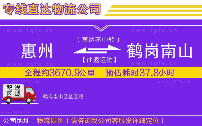 惠州到鶴崗南山區(qū)物流公司