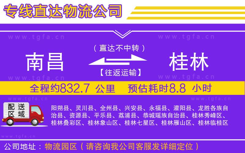 南昌到桂林物流專線