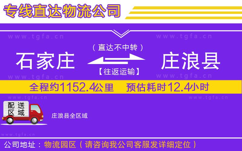 石家莊到莊浪縣物流專線