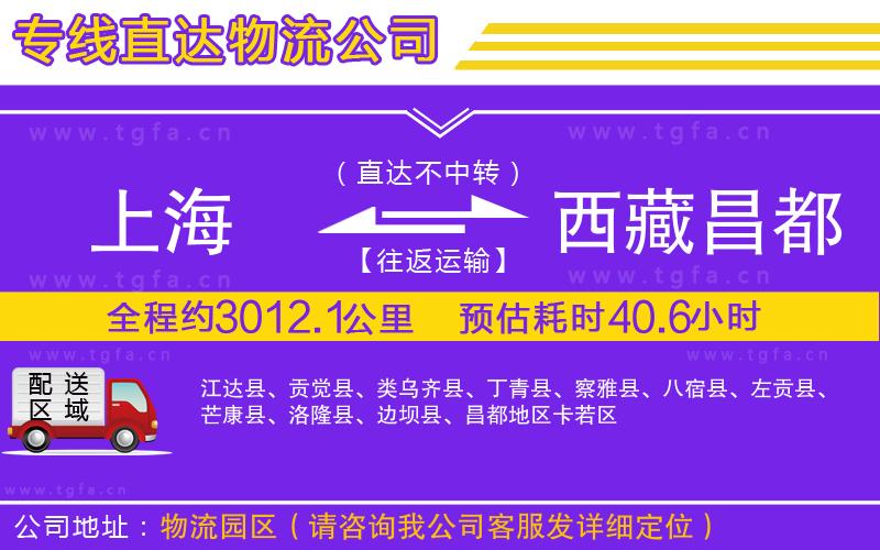 上海到西藏昌都地區(qū)物流公司