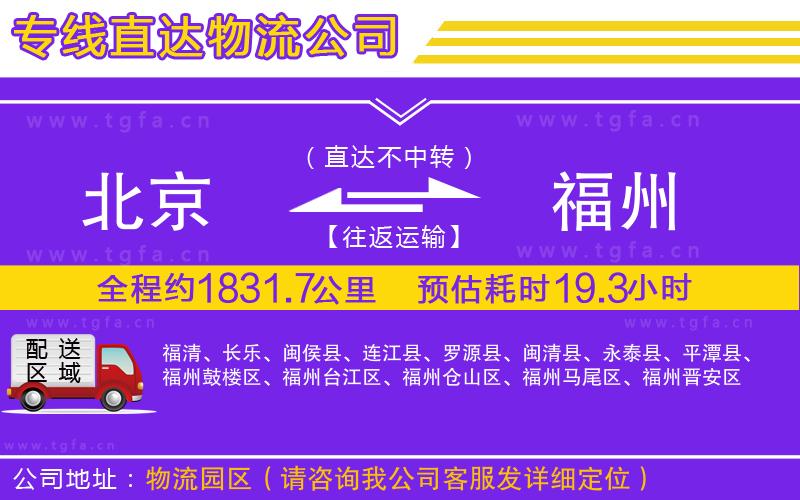 北京到福州物流專線