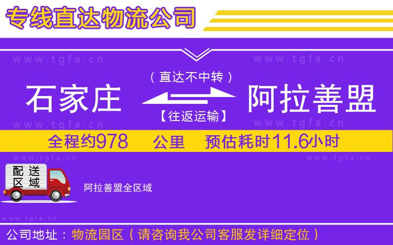 石家莊到阿拉善盟物流專線