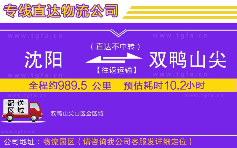 沈陽到雙鴨山尖山區(qū)物流公司