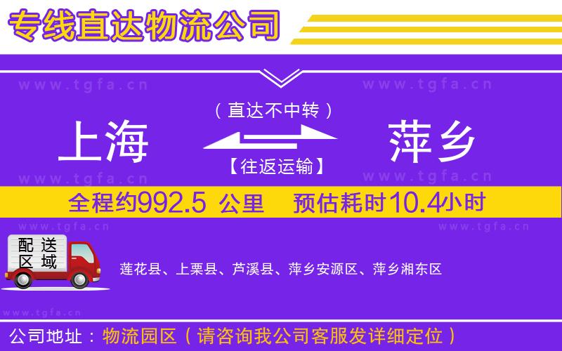 上海到萍鄉(xiāng)物流公司